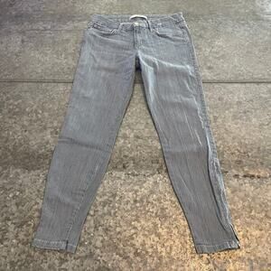 Joe's Jeans Chelsea Railroad Stripe Ankle Zip Jeans Womens 27 Low Rise Y2K Vtg